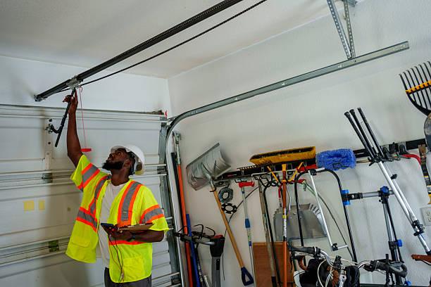 Professional Garage Door Roller Replacement technician working in St. Marys, KS